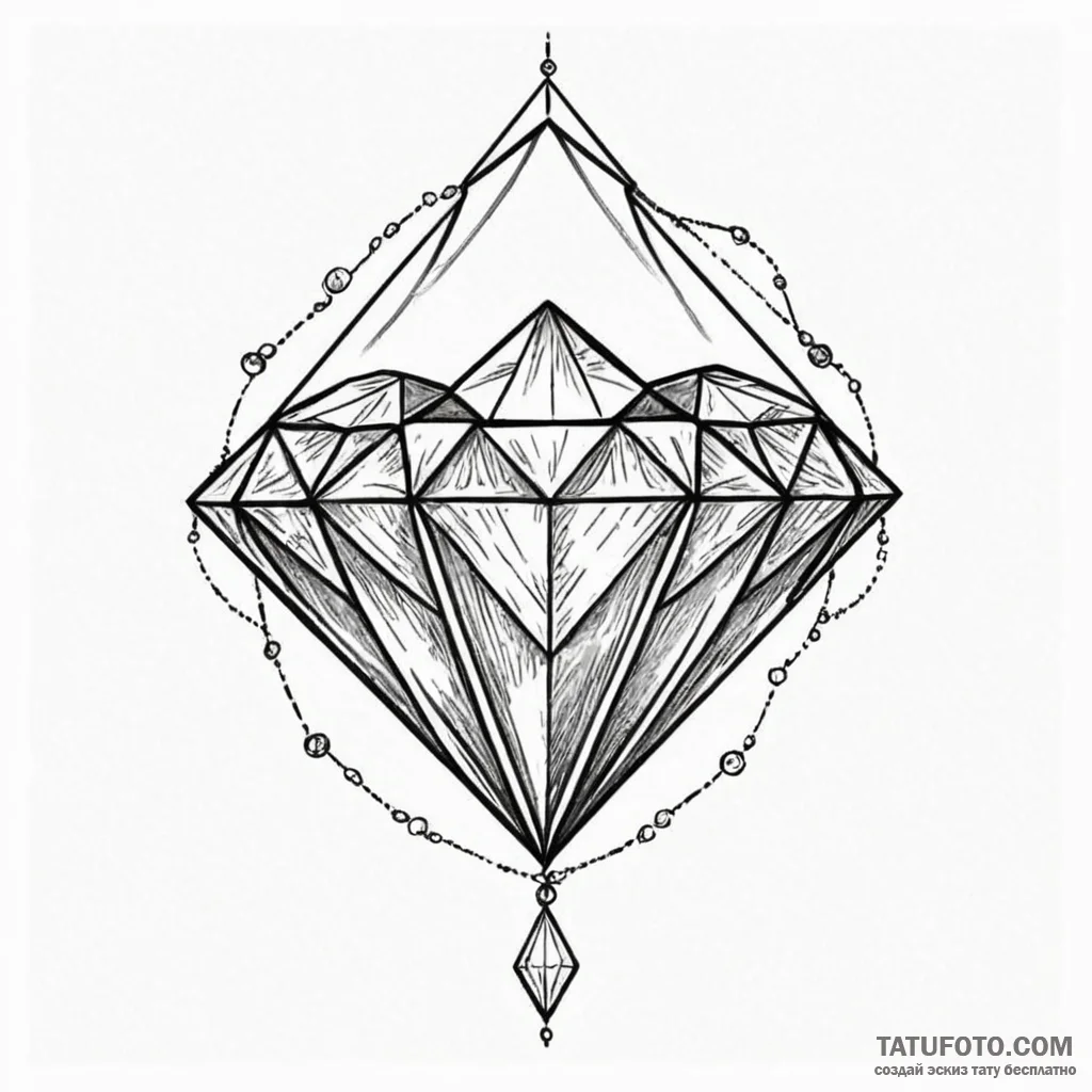 Diamond - эскиз тату (№1750372988_0, 19.06.2025 22:43) — Tatufoto.com