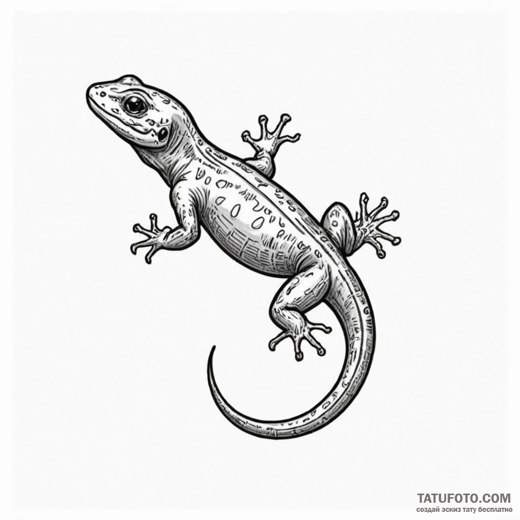 Salamander - эскиз тату (№1750373809_0, 19.06.2025 22:56) — Tatufoto.com
