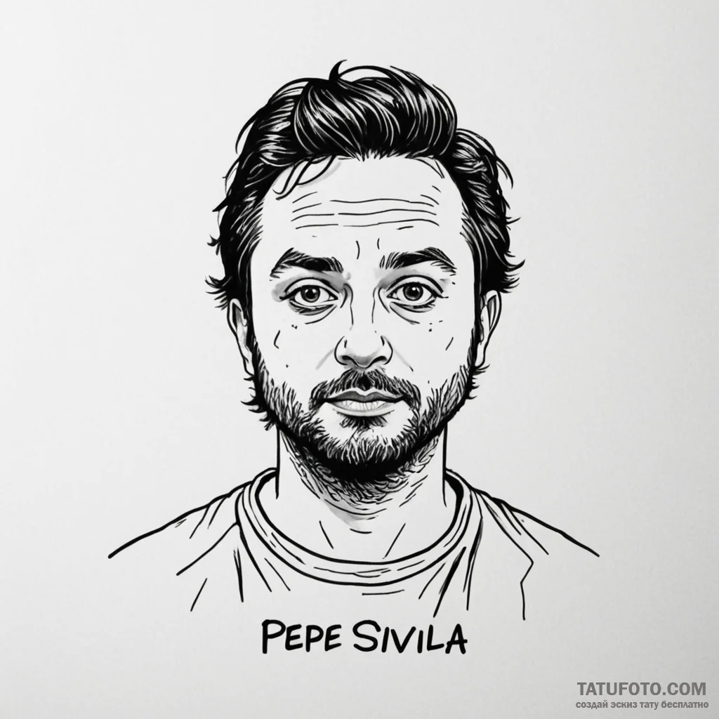 A sketch of charlie kelly's "pepe silvia" con... - эскиз тату (№1750375631_0, 19.06.2025 23:27) — Tatufoto.com