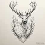 A linework tattoo of harry’s stag patronus, e… — эскиз тату (№1750375713_0, 19.06.2025 23:28) — Tatufoto.com