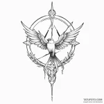 A minimalist tattoo of zireael, ciri’s swallo… — эскиз тату (№1750376541_0, 19.06.2025 23:42) — Tatufoto.com