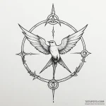 A minimalist tattoo of zireael, ciri’s swallo… — эскиз тату (№1750376541_1, 19.06.2025 23:42) — Tatufoto.com