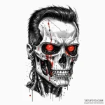 Trash polka portrait of the t-800, half flesh… — эскиз тату (№1750377268_1, 19.06.2025 23:54) — Tatufoto.com