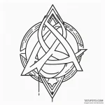 Linework tattoo of the resistance symbol. — эскиз тату (№1750377508_1, 19.06.2025 23:58) — Tatufoto.com