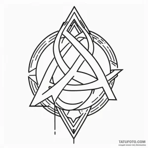Linework tattoo of the resistance symbol. - эскиз тату (№1750377508_1, 19.06.2025 23:58) — Tatufoto.com