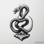 A minimalist tattoo of the cobra kai snake lo… — эскиз тату (№1750379026_0, 20.06.2025 00:23) — Tatufoto.com
