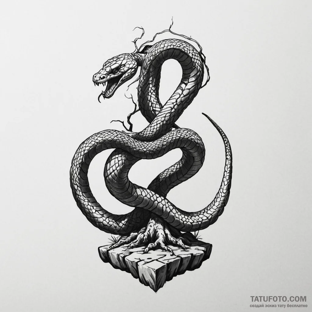 A minimalist tattoo of the cobra kai snake lo... - эскиз тату (№1750379026_0, 20.06.2025 00:23) — Tatufoto.com