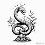 A minimalist tattoo of the cobra kai snake lo… — эскиз тату (№1750379026_1, 20.06.2025 00:23) — Tatufoto.com