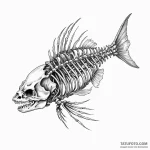 Fish skeleton — эскиз тату (№1750379268_0, 20.06.2025 00:27) — Tatufoto.com