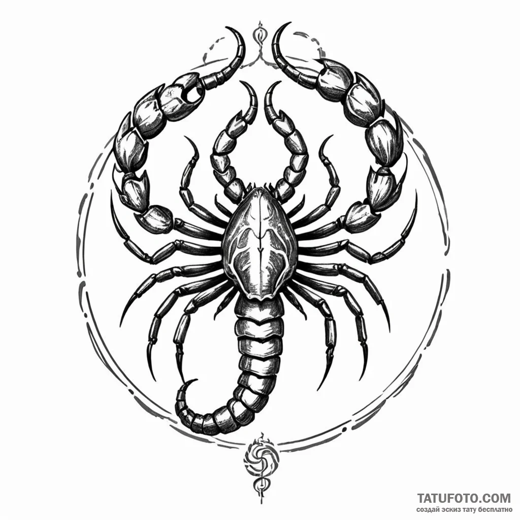 Scorpio - эскиз тату (№1750379988_0, 20.06.2025 00:39) — Tatufoto.com