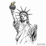 Statue of liberty — эскиз тату (№1750380804_0, 20.06.2025 00:53) — Tatufoto.com