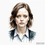 A watercolor sketch of clarice starling, dete… — эскиз тату (№1750381061_0, 20.06.2025 00:57) — Tatufoto.com