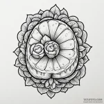 A neo-traditional tattoo of the dalgona candy… — эскиз тату (№1750381948_1, 20.06.2025 01:12) — Tatufoto.com