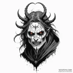 A graphic novel portrait of a terrifying noon… — эскиз тату (№1750382030_0, 20.06.2025 01:13) — Tatufoto.com
