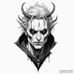 A graphic novel portrait of a terrifying noon… — эскиз тату (№1750382030_1, 20.06.2025 01:13) — Tatufoto.com