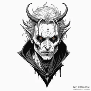 A graphic novel portrait of a terrifying noon... - эскиз тату (№1750382030_1, 20.06.2025 01:13) — Tatufoto.com
