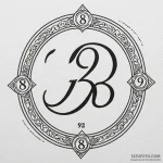A dotwork design of the platform 9 3/4 sign. — эскиз тату (№1750382186_0, 20.06.2025 01:16) — Tatufoto.com