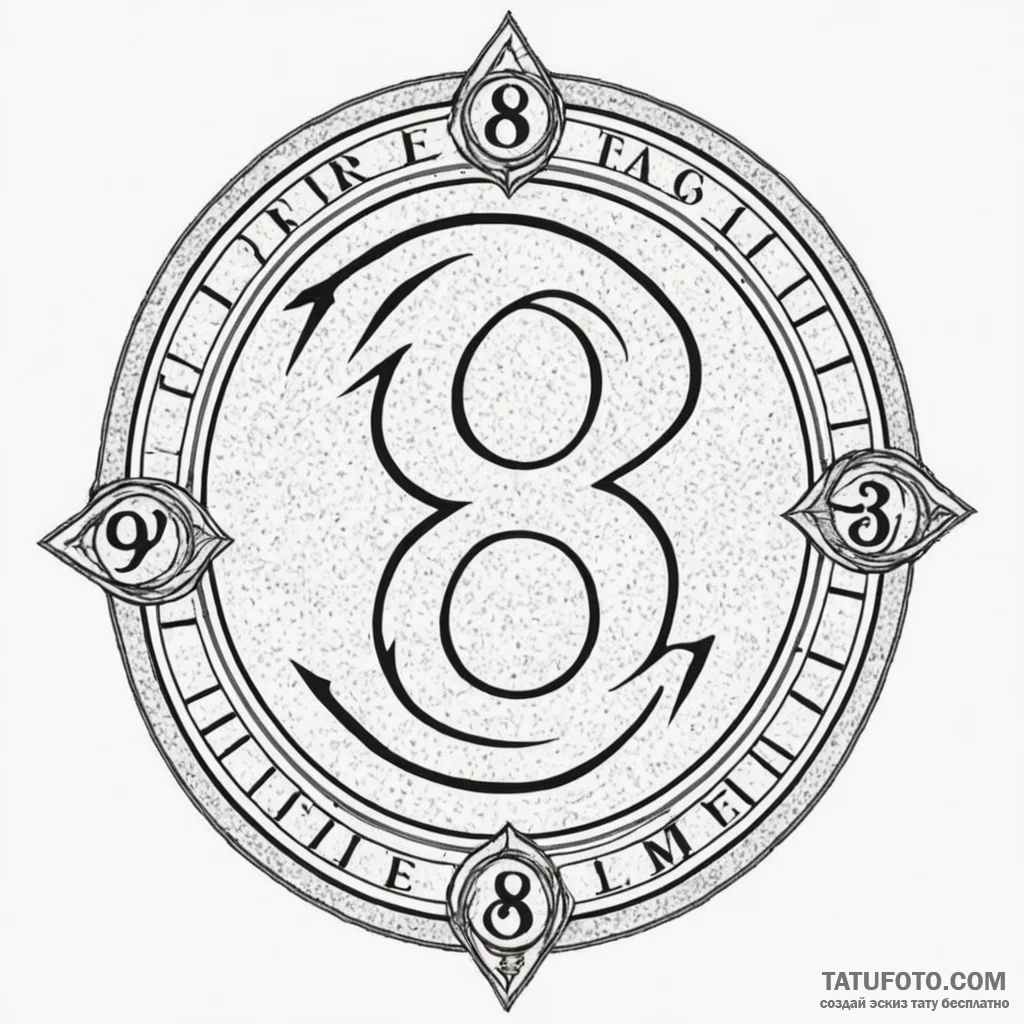 A dotwork design of the platform 9 3/4 sign. - эскиз тату (№1750382186_1, 20.06.2025 01:16) — Tatufoto.com