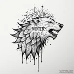 A chicano lettering tattoo of «winter is comi… — эскиз тату (№1750382663_0, 20.06.2025 01:24) — Tatufoto.com
