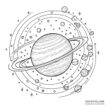 A linework tattoo of the planet jupiter and t… — эскиз тату (№1750382901_1, 20.06.2025 01:28) — Tatufoto.com