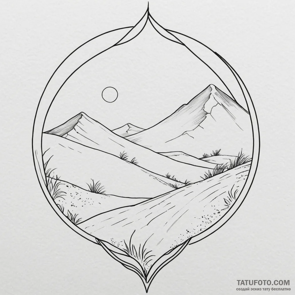 дюна (dune) - 20 промптов - эскиз тату (№1750383155_1, 20.06.2025 01:32) — Tatufoto.com