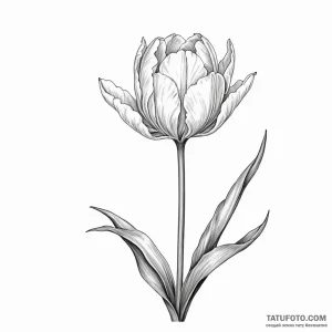 Tulip - эскиз тату (№1750383247_1, 20.06.2025 01:34) — Tatufoto.com