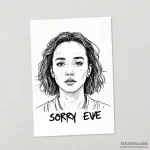 A sketch of the «sorry baby x» postcard from… — эскиз тату (№1750383327_0, 20.06.2025 01:35) — Tatufoto.com
