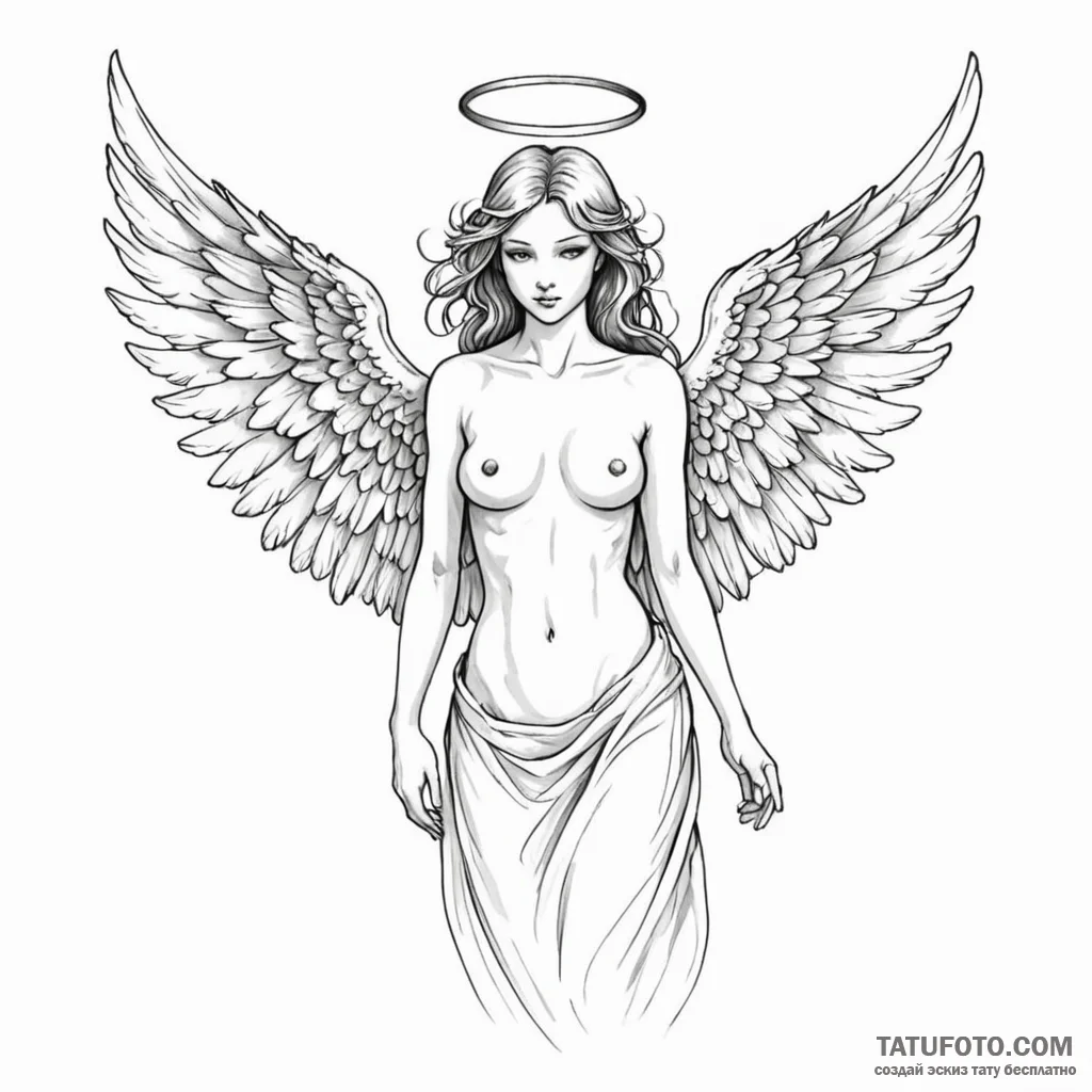 Angel wings - эскиз тату (№1750383412_0, 20.06.2025 01:36) — Tatufoto.com