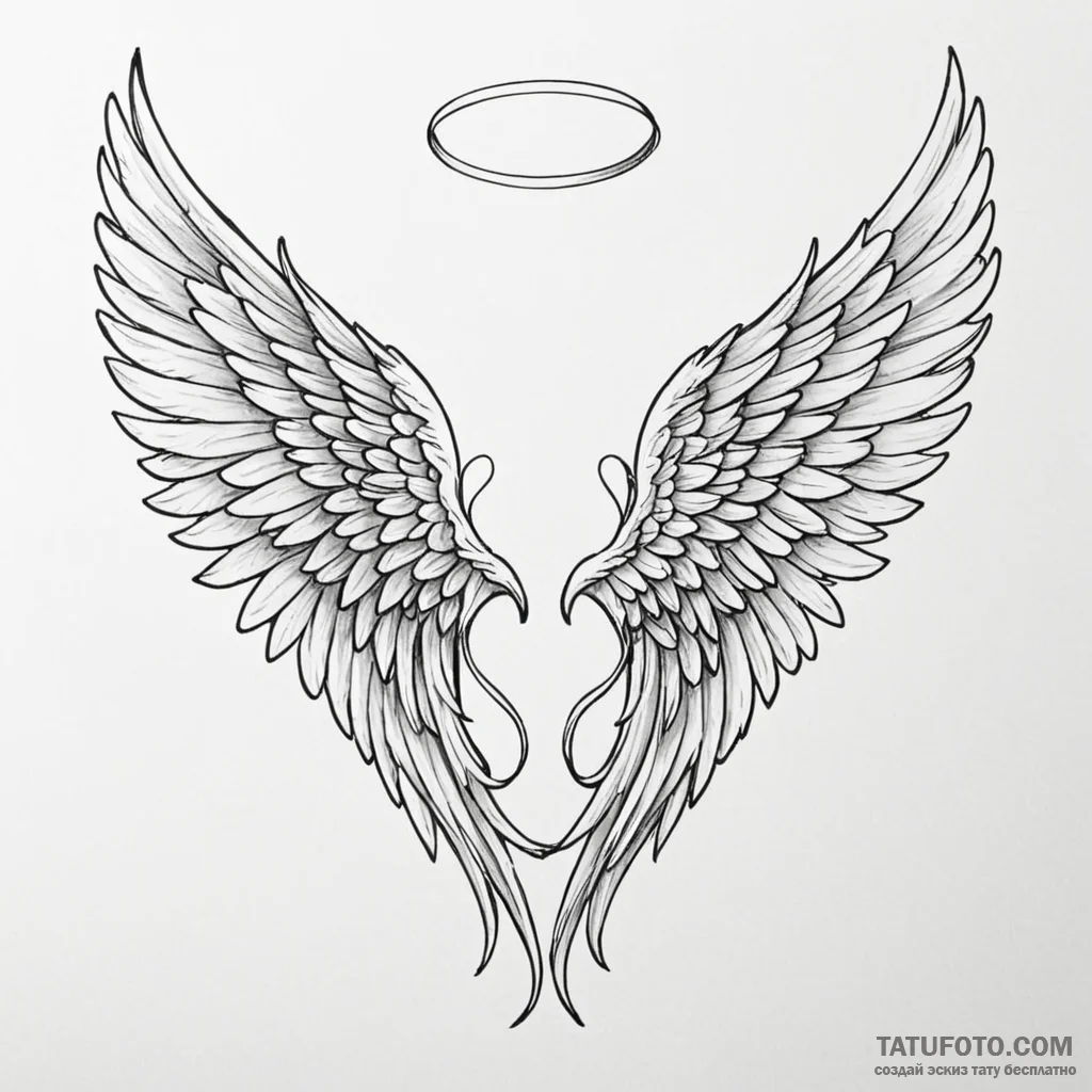 Angel wings - эскиз тату (№1750383412_1, 20.06.2025 01:36) — Tatufoto.com