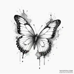 A watercolor tattoo of the butterfly effect f… — эскиз тату (№1750383495_0, 20.06.2025 01:38) — Tatufoto.com