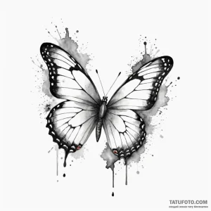 A watercolor tattoo of the butterfly effect f... - эскиз тату (№1750383495_0, 20.06.2025 01:38) — Tatufoto.com