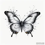 A watercolor tattoo of the butterfly effect f… — эскиз тату (№1750383495_1, 20.06.2025 01:38) — Tatufoto.com