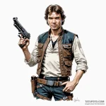 18. neo-traditional portrait of han solo, wit… — эскиз тату (№1750383663_0, 20.06.2025 01:41) — Tatufoto.com