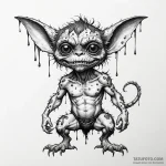A trash polka tattoo of a gremlin, transformi… — эскиз тату (№1750384727_1, 20.06.2025 01:58) — Tatufoto.com