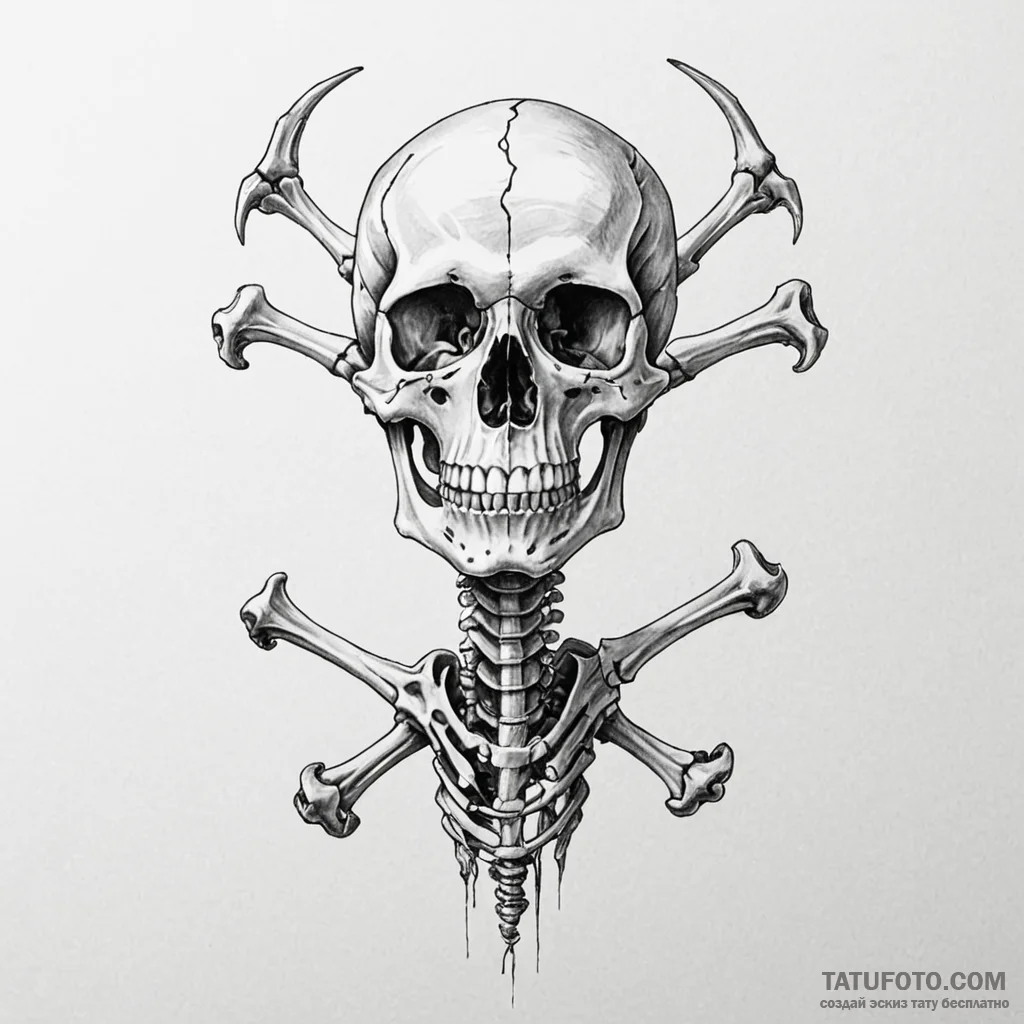 Bones - эскиз тату (№1750385385_0, 20.06.2025 02:09) — Tatufoto.com