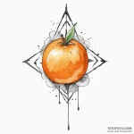 A watercolor sketch of an orange, a symbol of… — эскиз тату (№1750386024_0, 20.06.2025 02:20) — Tatufoto.com