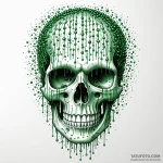 A tattoo design of the green cascading matrix… — эскиз тату (№1750386110_0, 20.06.2025 02:21) — Tatufoto.com