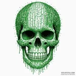 A tattoo design of the green cascading matrix… — эскиз тату (№1750386110_1, 20.06.2025 02:21) — Tatufoto.com