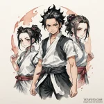 A watercolor tattoo of the main characters fr… — эскиз тату (№1750386273_1, 20.06.2025 02:24) — Tatufoto.com
