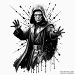 Trash polka style portrait of emperor palpati… — эскиз тату (№1750386931_1, 20.06.2025 02:35) — Tatufoto.com