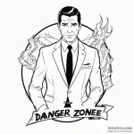A sketch of sterling archer, with the phrase… — эскиз тату (№1750388073_1, 20.06.2025 02:54) — Tatufoto.com
