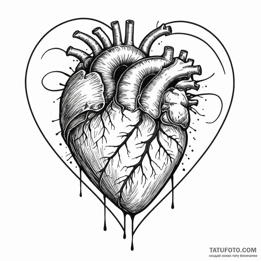 Heart - эскиз тату (№1750391501_0, 20.06.2025 03:51) — Tatufoto.com