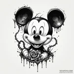 A trash polka tattoo of a twisted, evil micke… — эскиз тату (№1750391660_0, 20.06.2025 03:54) — Tatufoto.com