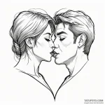 Kiss — эскиз тату (№1750392406_0, 20.06.2025 04:06) — Tatufoto.com