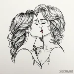 Kiss — эскиз тату (№1750392406_1, 20.06.2025 04:06) — Tatufoto.com