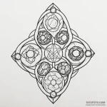 A minimalist tattoo of the six infinity stone… — эскиз тату (№1750393229_0, 20.06.2025 04:20) — Tatufoto.com