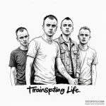 A sketch of the main characters from trainspo… — эскиз тату (№1750393397_1, 20.06.2025 04:23) — Tatufoto.com