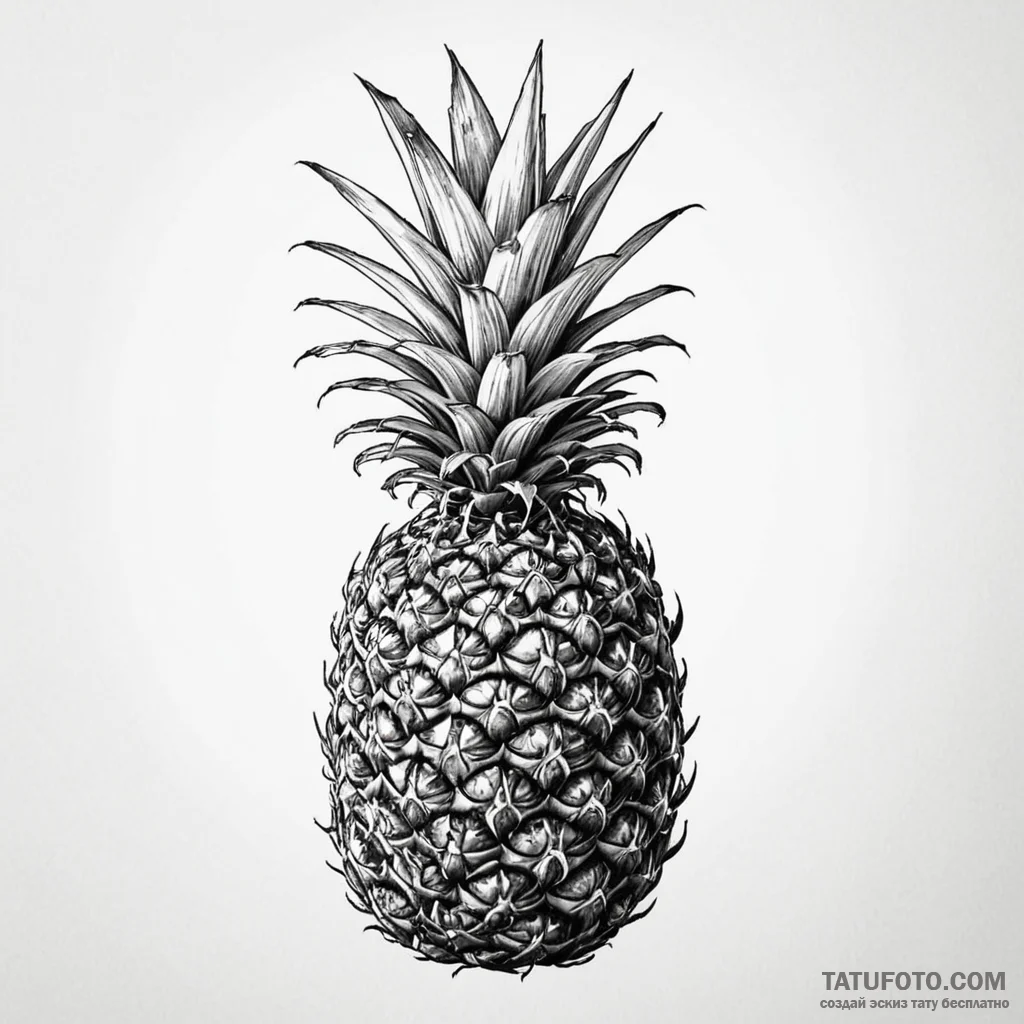 Pineapple - эскиз тату (№1750394388_1, 20.06.2025 04:39) — Tatufoto.com