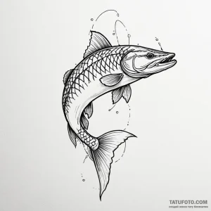 Pike - эскиз тату (№1750394468_0, 20.06.2025 04:41) — Tatufoto.com