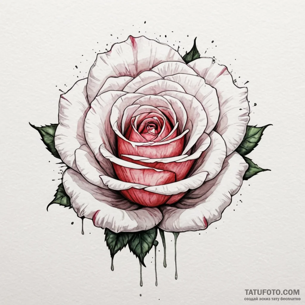 A watercolor sketch of the "rose petal" dream... - эскиз тату (№1750395105_0, 20.06.2025 04:51) — Tatufoto.com